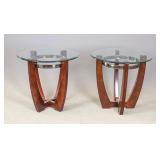 Pair Modern Design Side Tables