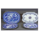 Lot (4) 19th c. Platters