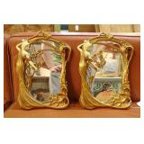 Pair of Art Nouveau Style Mirrors