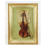 19th c. Painting of a Violin