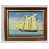 Painting: 'MARY A. IVIN' Sailboat