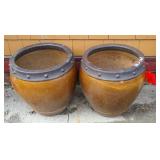 Pair Pottery Planters
