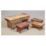 Bootjack Bench & Stools