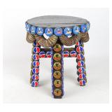 Folk Art Bottle Cap Stool