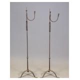 Pair Iron Floor Stands
