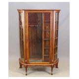Victorian Oak China Closet