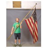 American Flag with Pole