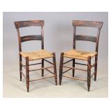 Pair of Rush Seat Chairs