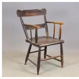 19th c. Painted Armchair