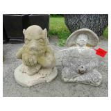 Poured Stone Garden Figures