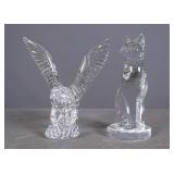 Waterford and Hoya Glass Paperweights
