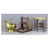 Brass Tray on Stand Lot
