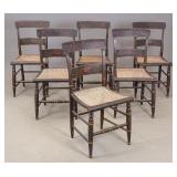Set of (6) 19th c. Painted Chairs
