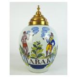 Delft Ceramic Tobacco Jar