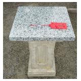 Poured Stone Base with Marble Top