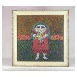 Painting: Modernist Subject Signed Estrella