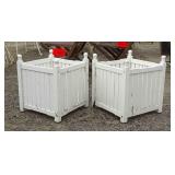 Pair Wood Planters