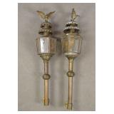 Pair Brass Lamps