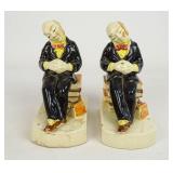 Pair Ceramic Bookends