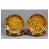 Set of (6) Brownware Plates