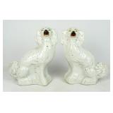 Pair 19th c. Staffordshire Spaniels