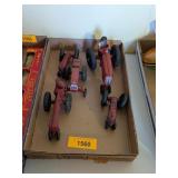 5 RUBBER VINTAGE TOY TRACTORS