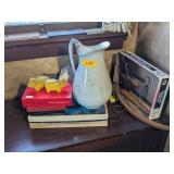 VINTAGE PITCHER & PIGGY BANKS & MORE