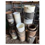 COLLECTION OF METAL & PLASTIC BUCKETS