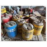 10 CENEX METAL OIL CONTAINERS