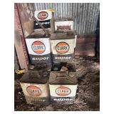 ASST CLARK SUPER MOTOR OIL TINS