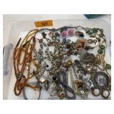 WOMENS ANTIQUE NECKLACES, EARINGS, AND MORE