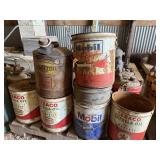 6 VINTAGE FUEL CONTAINERS