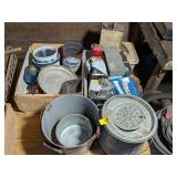 MINNOW BUCKET, GRANITEWARE, HARDWARE, AND MORE