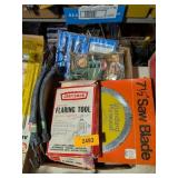 FLARING TOOL, VISE, NEW SAW BLADES, MORE