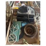 VINTAGE CAR EMBLEMS, HEATER, AND MORE