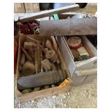 WOOD SPINDLES & TOOLBOX