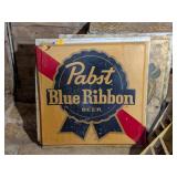PABST BLUE RIBBON 4FT SIGN, PLASTIC, CRACKED