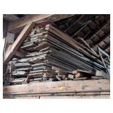 COLLECTION OF LUMBER IN TOP OF BARN