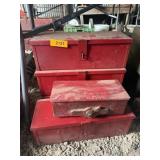 5 RED TRACTOR TOOL BOXES