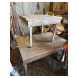 2 OLD WOODEN TABLES