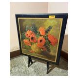 ANTIQUE HAND-PAINTED FOLDING TABLE