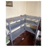 2- 3 SHELF METAL UNITS, 3FT TALL