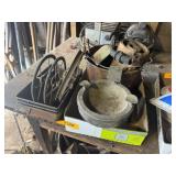 METAL TOY WHEELS, ASH TRAY AND MORE