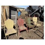 4 VINTAGE METAL CHAIRS