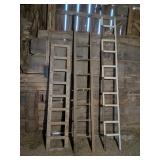 3 VINTAGE WOOD LADDERS