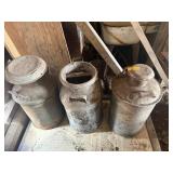 3 ANTIQUE MILK CANS