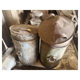 2 ANTIQUE CREAM CANS