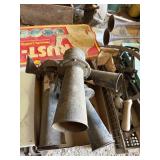 4 ANTIQUE CAR HORNS