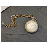 VINTAGE WESTCLOX BULLS EYE 16S WATCH AND CHAIN