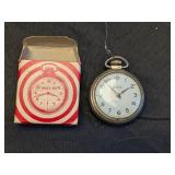 VINTAGE WESTCLOCK BULLS EYE WATCH, WORKS